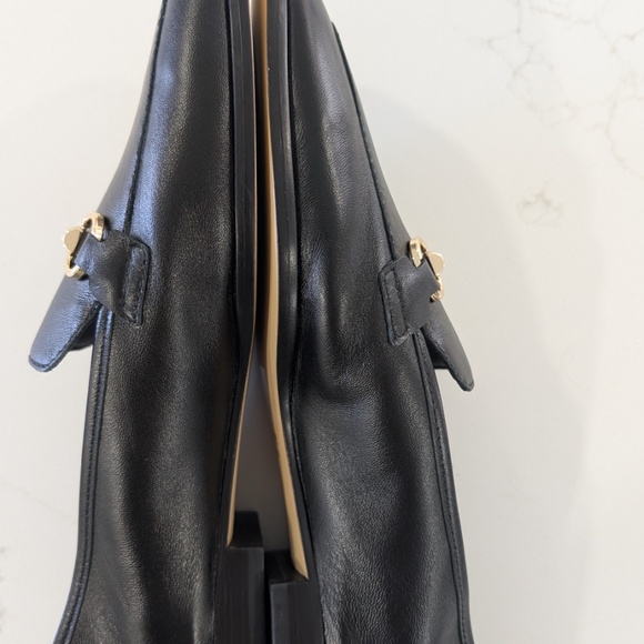 Anthropologie Maeve Horsebit Loafers Women 8 Black Leather Rounded Toe Brazil - Picture 5 of 11